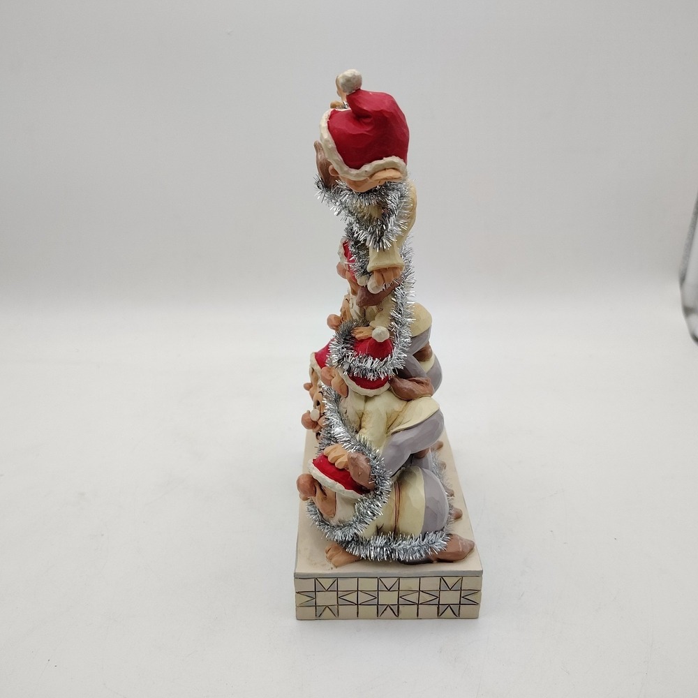 Jim Shore Disney Traditions Seven Dwarfs "Precarious Pyramid" 6000942 Christmas - Picture 2 of 8